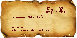 Szemes Máté névjegykártya